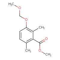 Chemical structure of methyl 3-(methoxymethoxy)-2,6-dimethylbenzoate - CSSB21432471023