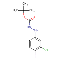 Chemical structure of N'-(3-chloro-4-iodophenyl)(tert-butoxy)carbohydrazide - CSSB21331810674