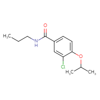 Chemical structure of 3-chloro-4-(propan-2-yloxy)-N-propylbenzamide - CSSB06379018358