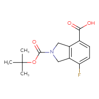 Chemical structure of 2-[(tert-butoxy)carbonyl]-7-fluoro-2,3-dihydro-1H-isoindole-4-carboxylic acid - CSSB06654999702