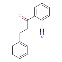 Chemical structure of 2-(3-phenylpropanoyl)benzonitrile - CSSB00020570729