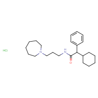 Chemical structure of N-[3-(azepan-1-yl)propyl]-2-cyclohexyl-2-phenylacetamide hydrochloride - CSSB00025764974