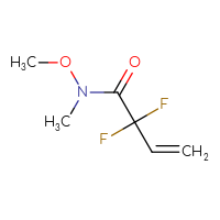 Chemical structure of 2,2-difluoro-N-methoxy-N-methylbut-3-enamide - CSSB07762766980