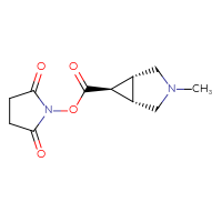 Chemical structure of 2,5-dioxopyrrolidin-1-yl (1R,5S,6R)-3-methyl-3-azabicyclo[3.1.0]hexane-6-carboxylate - CSSB20270179656