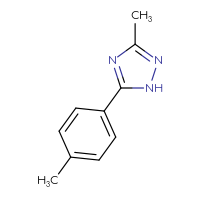 Chemical structure of 3-methyl-5-(4-methylphenyl)-1H-1,2,4-triazole - CSSB00011270763