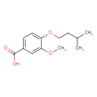 Chemical structure of 3-methoxy-4-(3-methylbutoxy)benzoic acid - CSSB00000260990