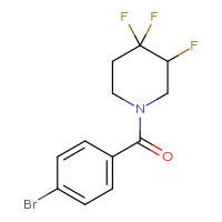 Chemical structure of 1-(4-bromobenzoyl)-3,4,4-trifluoropiperidine - CSSB03574519410