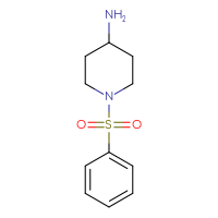 Chemical structure of 1-(benzenesulfonyl)piperidin-4-amine - CSSB00000287423