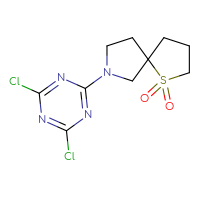 Chemical structure of 7-(4,6-dichloro-1,3,5-triazin-2-yl)-1λ⁶-thia-7-azaspiro[4.4]nonane-1,1-dione - CSSB00033814797