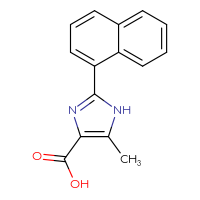 Chemical structure of 5-methyl-2-(naphthalen-1-yl)-1H-imidazole-4-carboxylic acid - CSSB00007980950