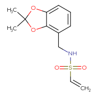 Chemical structure of N-[(2,2-dimethyl-2H-1,3-benzodioxol-4-yl)methyl]ethene-1-sulfonamide - CSSB06713848252