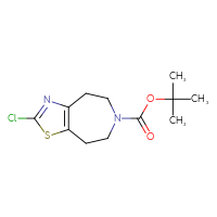 Chemical structure of tert-butyl 2-chloro-4H,5H,6H,7H,8H-[1,3]thiazolo[4,5-d]azepine-6-carboxylate - CSSB00010280857
