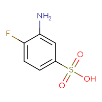 Chemical structure of 3-amino-4-fluorobenzene-1-sulfonic acid - CSSB00000070262