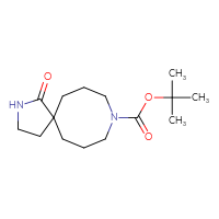 Chemical structure of tert-butyl 1-oxo-2,9-diazaspiro[4.7]dodecane-9-carboxylate - CSSB00010367560