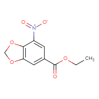 Chemical structure of ethyl 7-nitro-2H-1,3-benzodioxole-5-carboxylate - CSSB00000339926