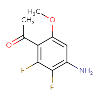 Chemical structure of 1-(4-amino-2,3-difluoro-6-methoxyphenyl)ethan-1-one - CSSB00010245375