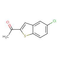 Chemical structure of 1-(5-chloro-1-benzothiophen-2-yl)ethan-1-one - CSSB00015881225
