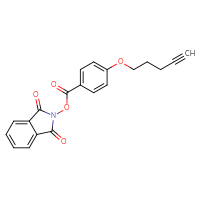 Chemical structure of 1,3-dioxo-2,3-dihydro-1H-isoindol-2-yl 4-(pent-4-yn-1-yloxy)benzoate - CSSB17484212564