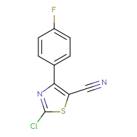 Chemical structure of 2-chloro-4-(4-fluorophenyl)-1,3-thiazole-5-carbonitrile - CSSB00134757373
