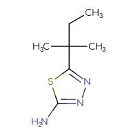 Chemical structure of 5-(2-methylbutan-2-yl)-1,3,4-thiadiazol-2-amine - CSSB00011203373