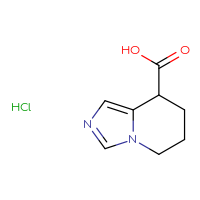 Chemical structure of 5H,6H,7H,8H-imidazo[1,5-a]pyridine-8-carboxylic acid hydrochloride - CSSB06638131419