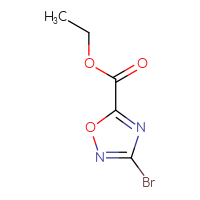 Chemical structure of ethyl 3-bromo-1,2,4-oxadiazole-5-carboxylate - CSSB00010175899