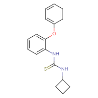 Chemical structure of 3-cyclobutyl-1-(2-phenoxyphenyl)thiourea - CSSB02060053897