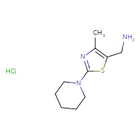 Chemical structure of 1-[4-methyl-2-(piperidin-1-yl)-1,3-thiazol-5-yl]methanamine hydrochloride - CSSB00116209960