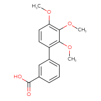 Chemical structure of 2',3',4'-trimethoxy-[1,1'-biphenyl]-3-carboxylic acid - CSSB06590859759