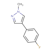 Chemical structure of 4-(4-fluorophenyl)-1-methyl-1H-pyrazole - CSSB00012176482