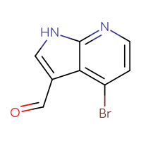 Chemical structure of 4-bromo-1H-pyrrolo[2,3-b]pyridine-3-carbaldehyde - CSSB00010212590