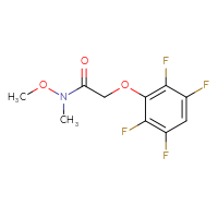 Chemical structure of N-methoxy-N-methyl-2-(2,3,5,6-tetrafluorophenoxy)acetamide - CSSB02005267152