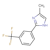 Chemical structure of 4-methyl-2-[3-(trifluoromethyl)phenyl]-1H-imidazole - CSSB00005858760
