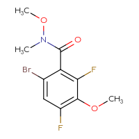 Chemical structure of 6-bromo-2,4-difluoro-N,3-dimethoxy-N-methylbenzamide - CSSB15033579884