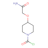 Chemical structure of 4-(carbamoylmethoxy)piperidine-1-carbonyl chloride - CSSB00117285682