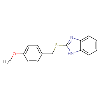 Chemical structure of 2-{[(4-methoxyphenyl)methyl]sulfanyl}-1H-1,3-benzodiazole - CSSB00028110770