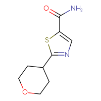 Chemical structure of 2-(oxan-4-yl)-1,3-thiazole-5-carboxamide - CSSB00015715215