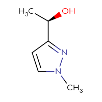 Chemical structure of (1R)-1-(1-methyl-1H-pyrazol-3-yl)ethan-1-ol - CSSB00012236314