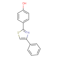 Chemical structure of 4-(4-phenyl-1,3-thiazol-2-yl)phenol - CSSB00000489670
