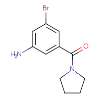 Chemical structure of 3-bromo-5-(pyrrolidine-1-carbonyl)aniline - CSSB00000723252