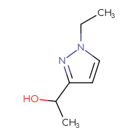 Chemical structure of 1-(1-ethyl-1H-pyrazol-3-yl)ethan-1-ol - CSSB00015316268