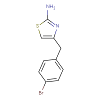 Chemical structure of 4-[(4-bromophenyl)methyl]-1,3-thiazol-2-amine - CSSB00000741855