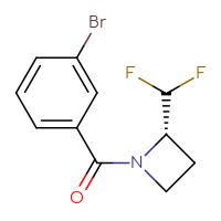 Chemical structure of (2S)-1-(3-bromobenzoyl)-2-(difluoromethyl)azetidine - CSSB14888792431