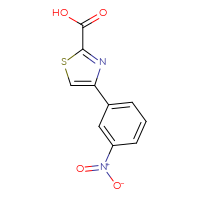 Chemical structure of 4-(3-nitrophenyl)-1,3-thiazole-2-carboxylic acid - CSSB00006007337