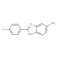 Chemical structure of 2-(4-chlorophenyl)-1H-1,3-benzodiazol-5-amine - CSSB00000637309