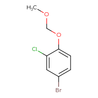 Chemical structure of 4-bromo-2-chloro-1-(methoxymethoxy)benzene - CSSB00015235077