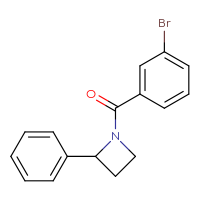 Chemical structure of 1-(3-bromobenzoyl)-2-phenylazetidine - CSSB00093083265