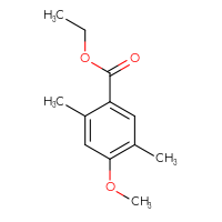 Chemical structure of ethyl 4-methoxy-2,5-dimethylbenzoate - CSSB00012350797