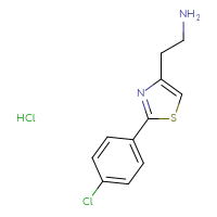 Chemical structure of 2-[2-(4-chlorophenyl)-1,3-thiazol-4-yl]ethan-1-amine hydrochloride - CSSB00000693843