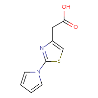 Chemical structure of 2-[2-(1H-pyrrol-1-yl)-1,3-thiazol-4-yl]acetic acid - CSSB00000721768